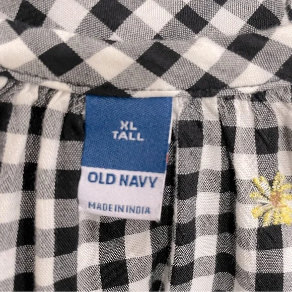 Old Navy Black White Gingham Daisy
Floral Midi Swing Dress Size XXL Tall - Picture 11 of 11